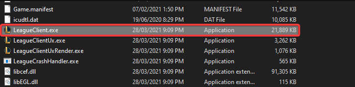 Папка установки League of Legends