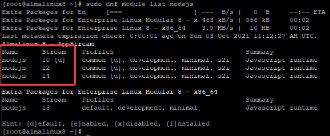 Список модулей Node.js и доступные потоки