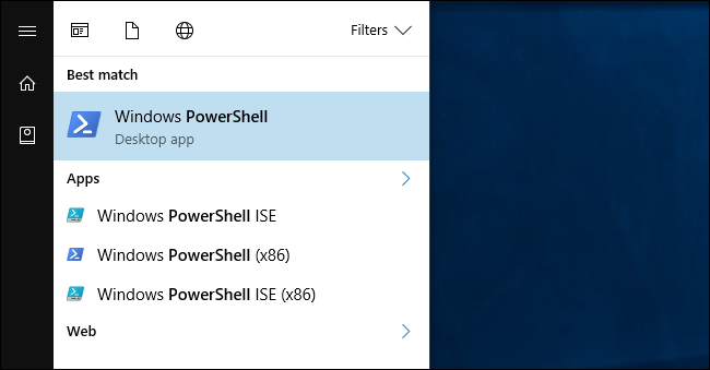 Скриншот процесса регистрации приложения в PowerShell для разработчиков.