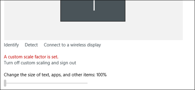 Исправить зафиксированное масштабирование в Windows