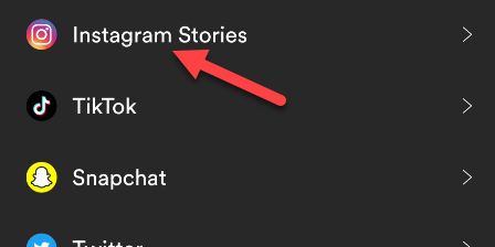 Окно выбора платформы для шеринга Wrapped.