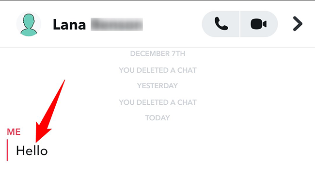 Выберите сообщение для удаления.