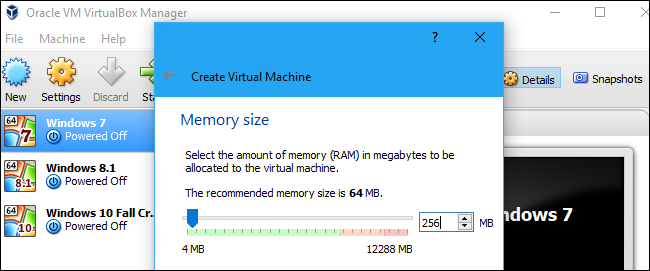 Настройка объёма оперативной памяти в VirtualBox