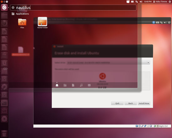 Скриншот: окно Nautilus