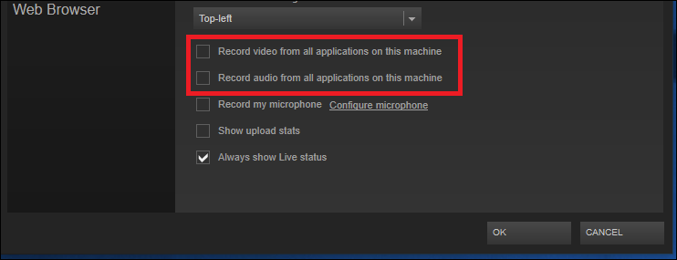 Предупреждение: показ рабочего стола