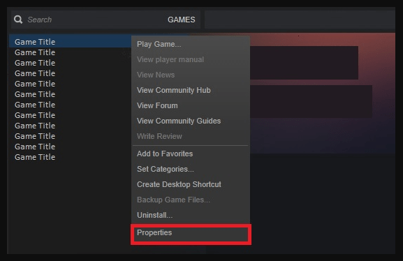 Steam Eigenschaftsfenster Lokale Dateien