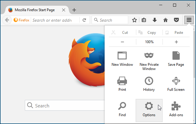 Параметры приватности Firefox