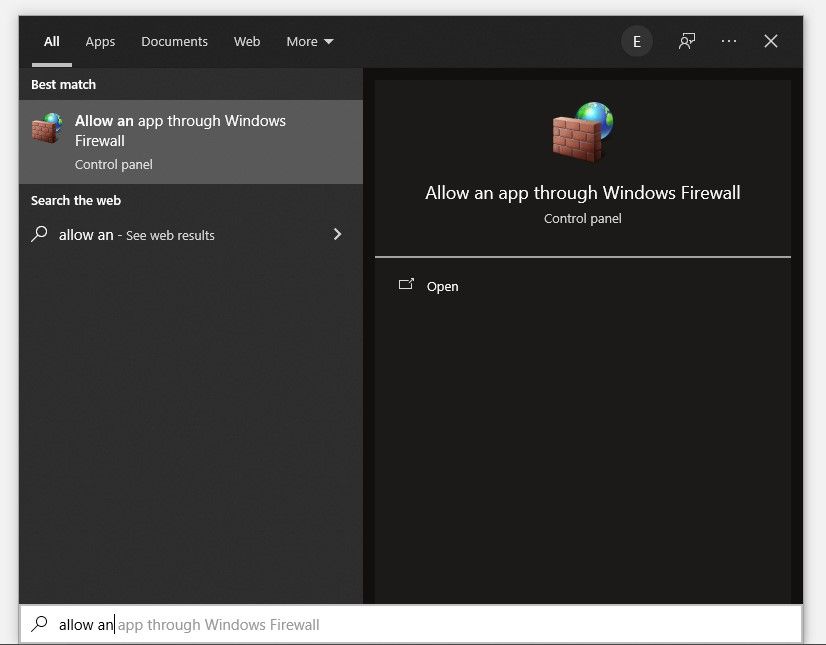 Открытие настроек 