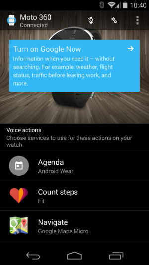 Приложение Android Wear на смартфоне