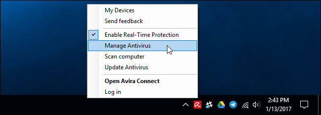 Скриншот настроек звуковых оповещений Avira