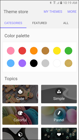 Категории тем в Theme Store