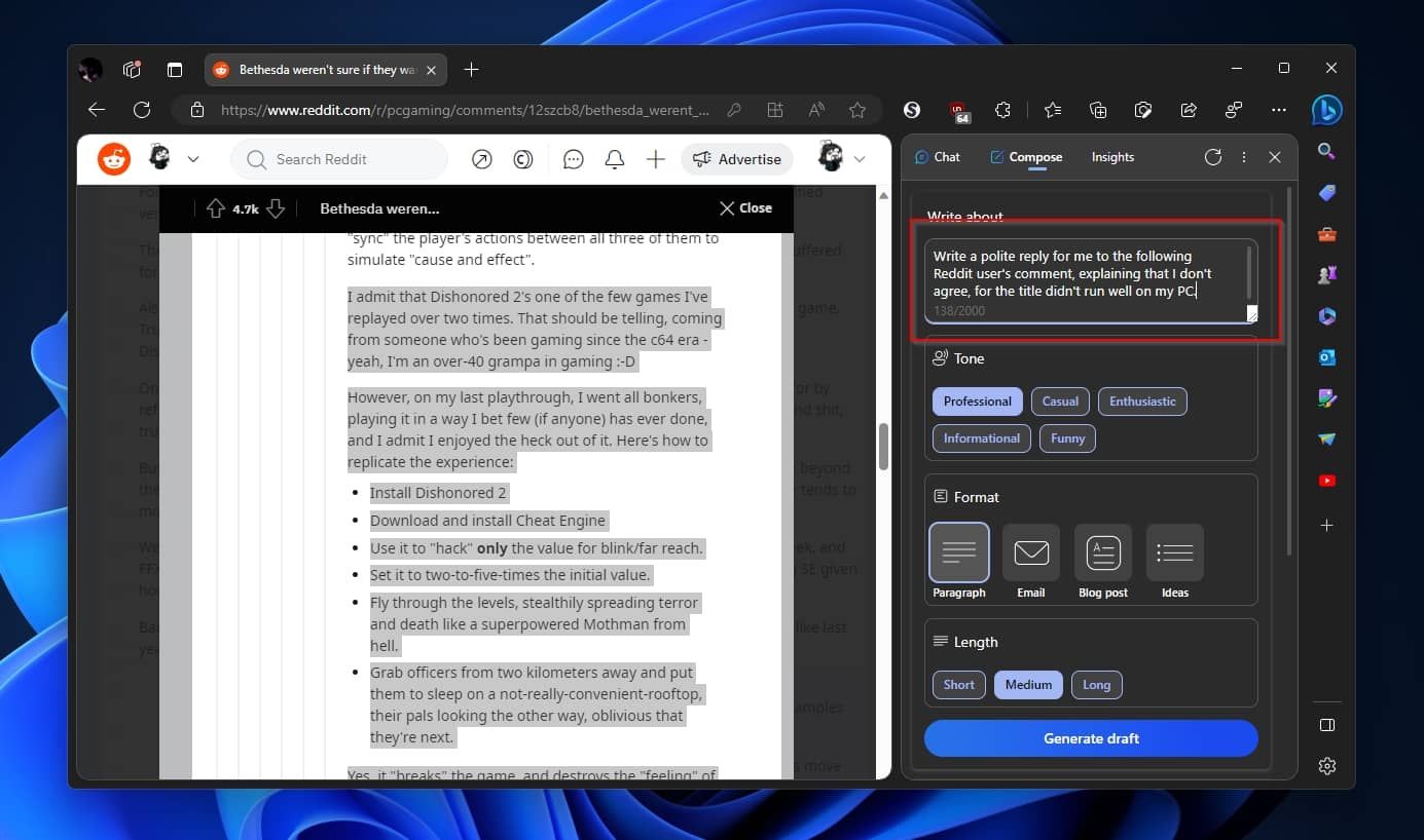 Compose помогает формировать ответы на форуме