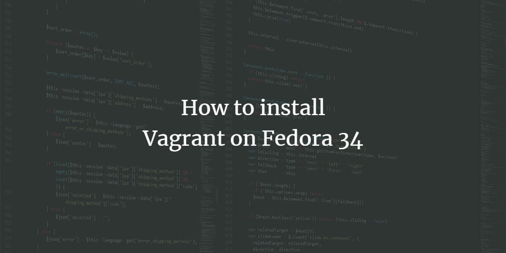 Vagrant на Fedora 34: установка и использование