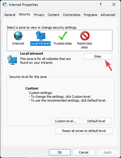 Параметры локальной сети
