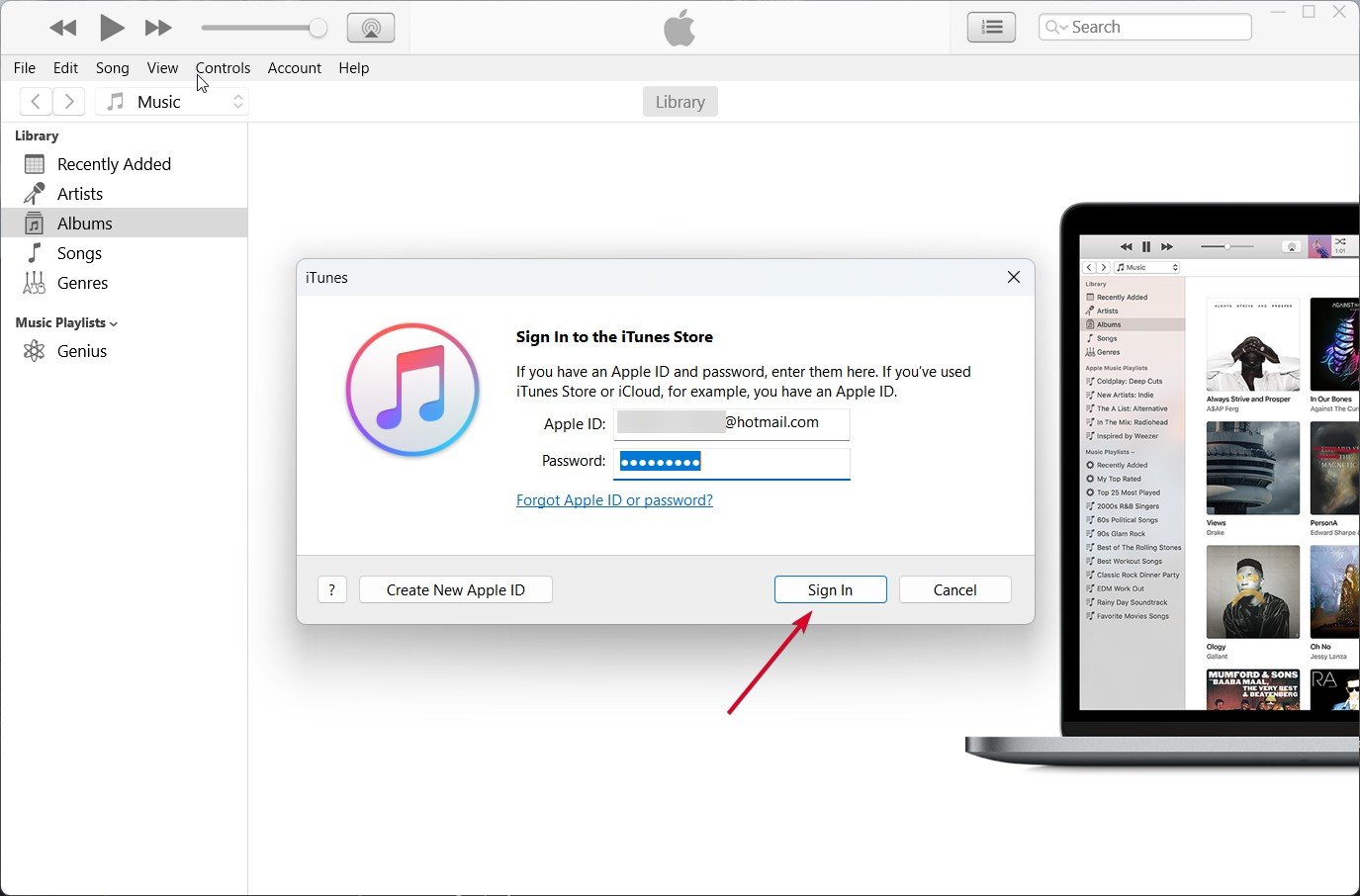 iTunes на Windows — вход в аккаунт и просмотр баланса