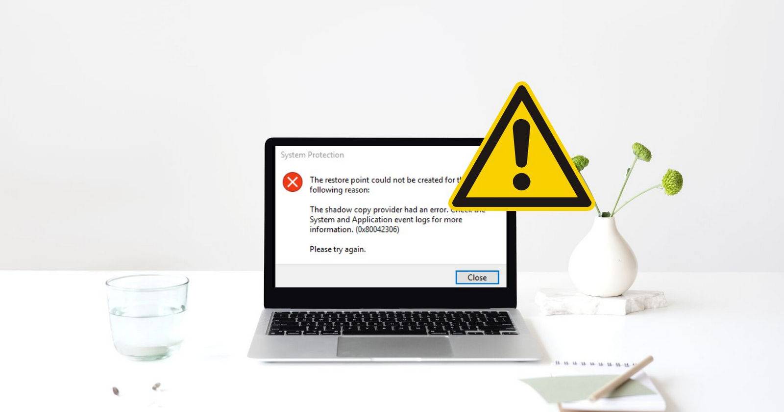 Ошибка точки восстановления на ноутбуке с Windows