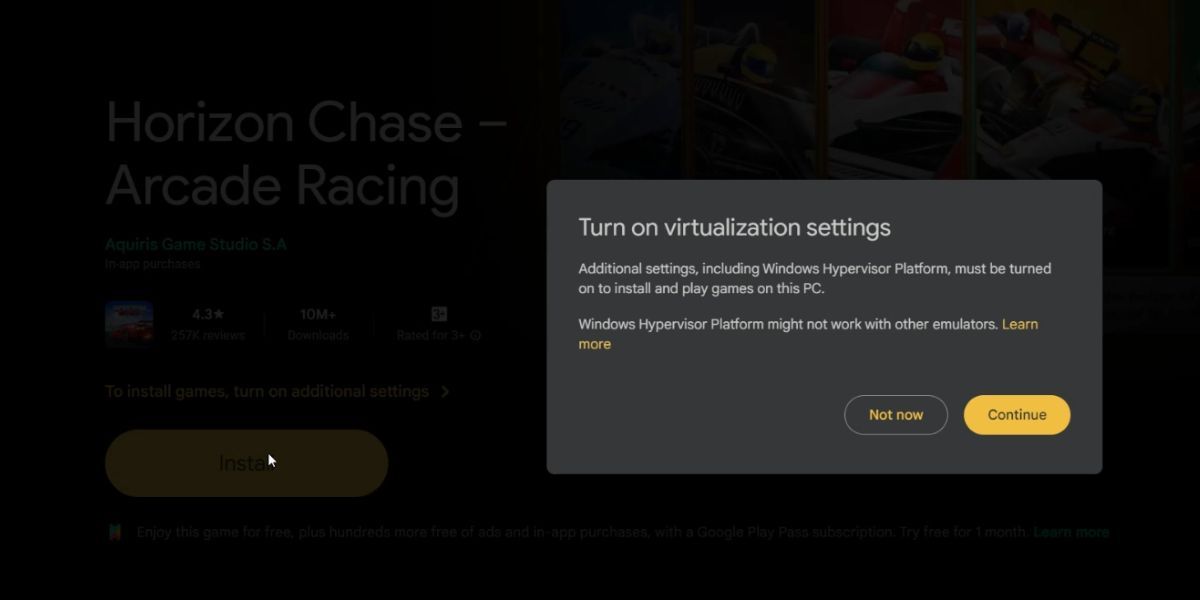 Включение виртуализации для игр