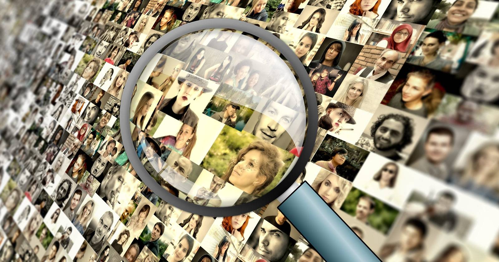 Поиск человека онлайн, иллюстрация