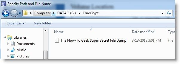 Выбор контейнера для скрытого тома