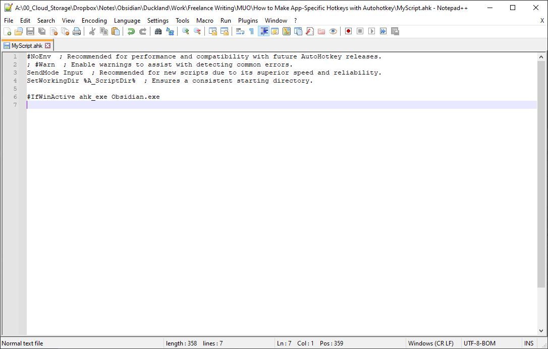 Директива #IfWinActive в скрипте AutoHotkey