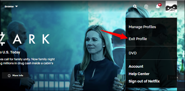 Выход из профиля Netflix