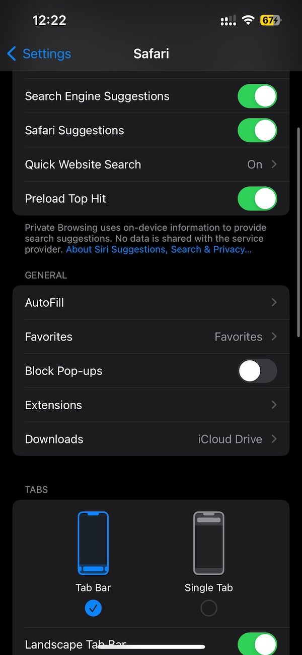 Отключите опцию Блокировать всплывающие окна