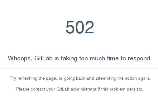 Ошибка 502 Bad Gateway в GitLab
