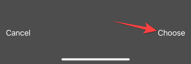 Нажмите «Выбрать» в правом нижнем углу.