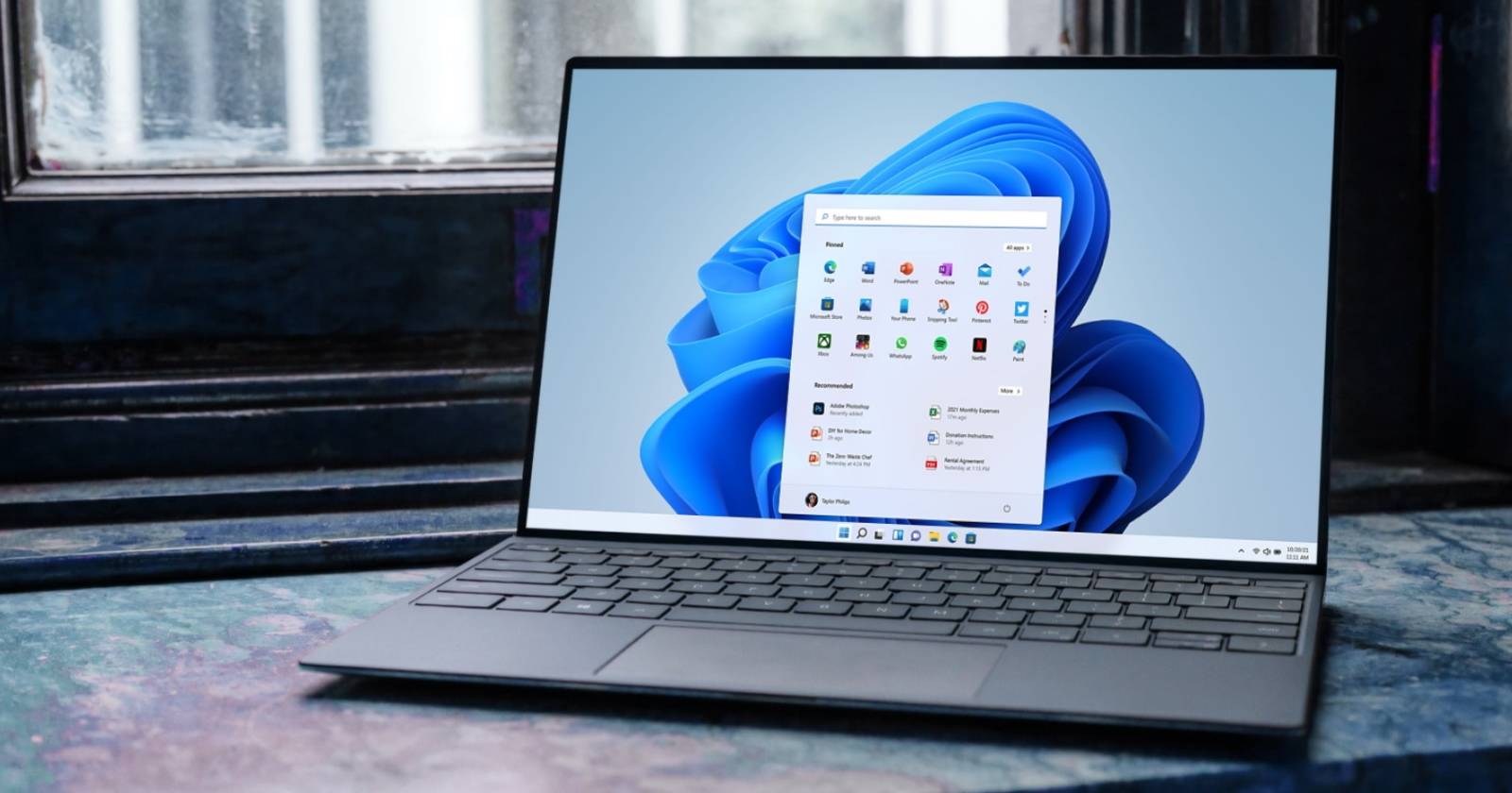 Windows 11 работающая на ноутбуке