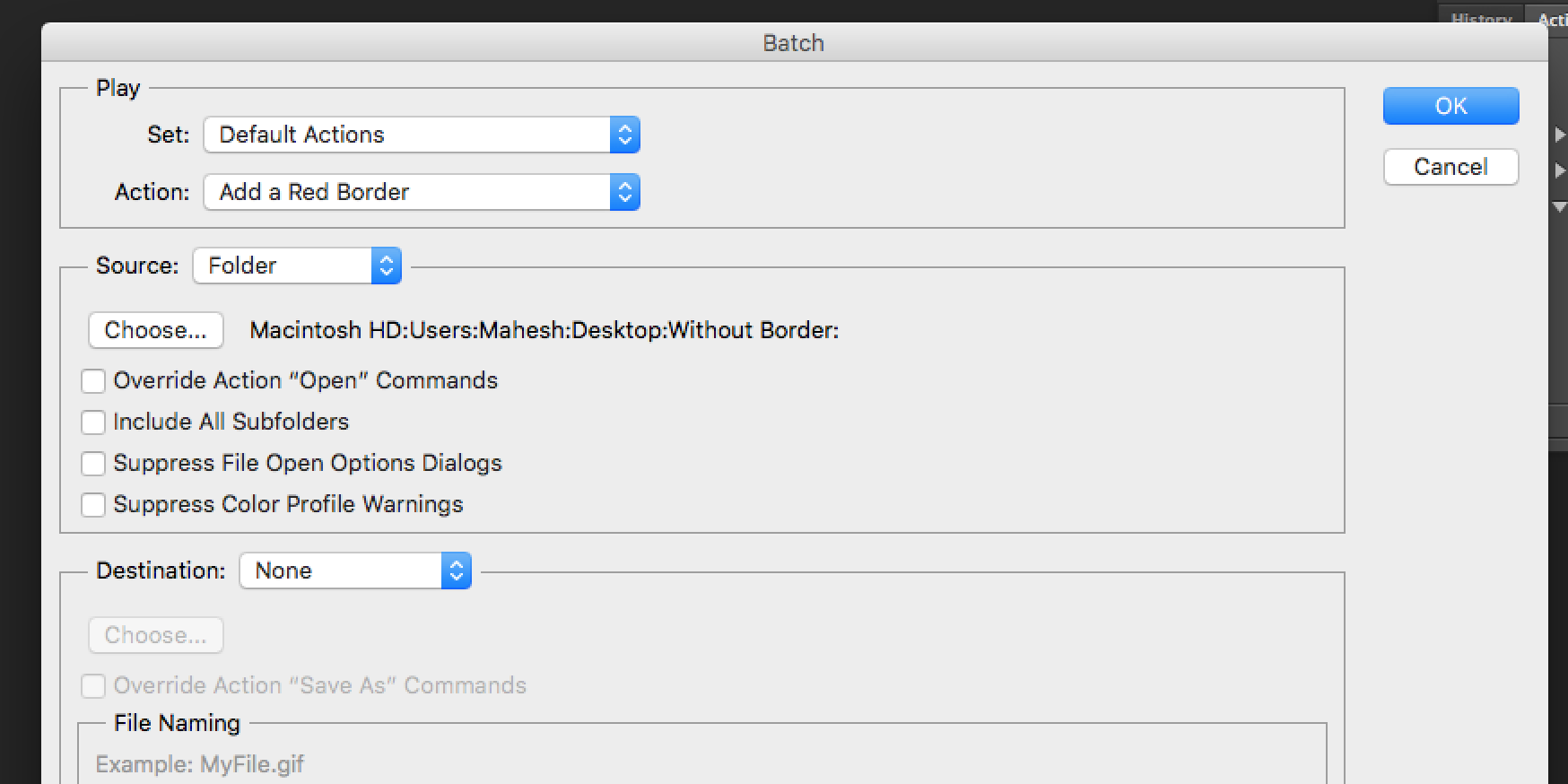 Добавление рамки к множеству фото с помощью Photoshop