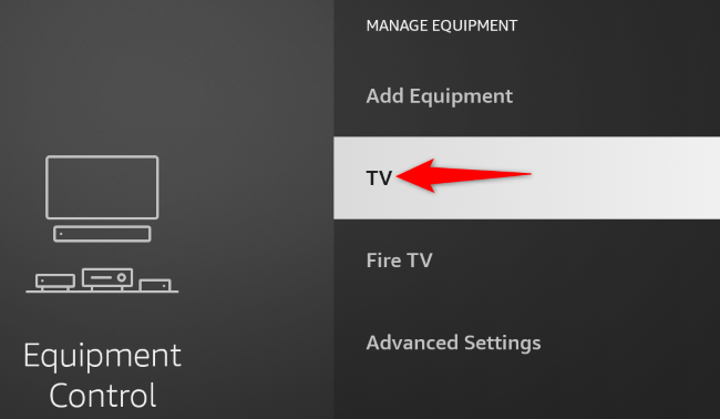 Выберите пункт «TV».