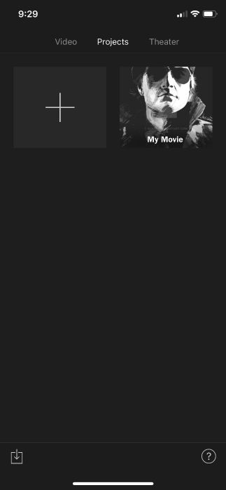 Кнопка Поделиться в iMovie