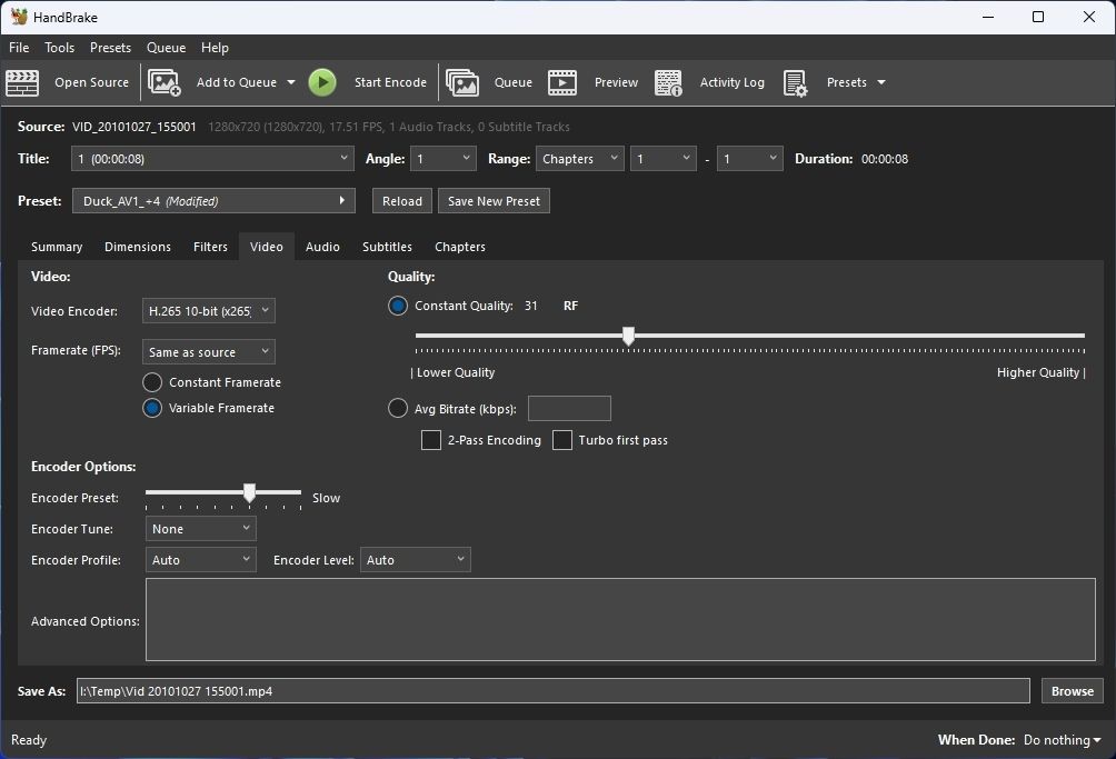 Настройки среднего качества