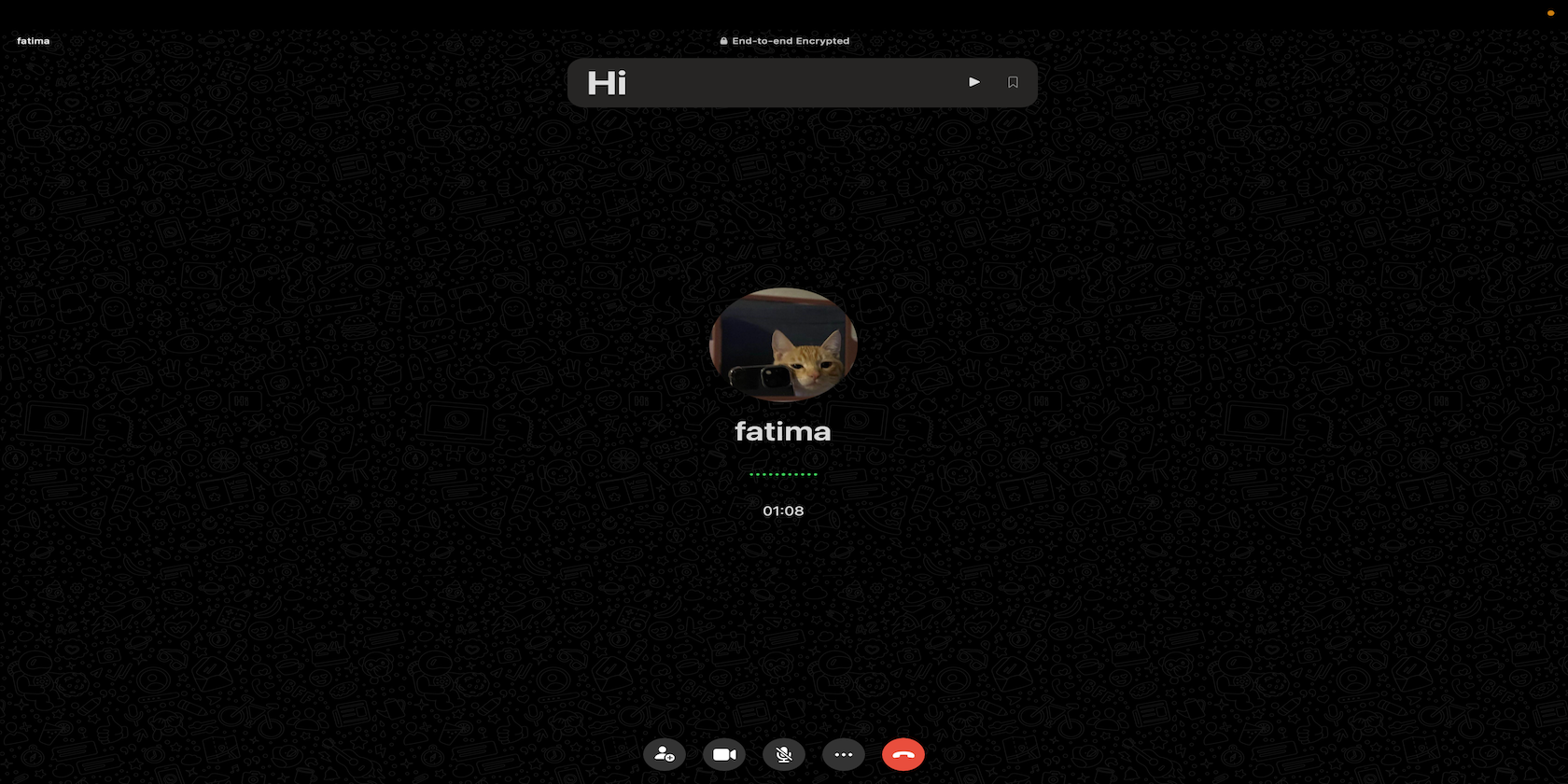 using live speech on a whatsapp call on macbook