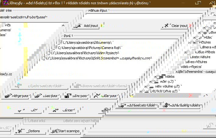 Интерфейс CloneSpy