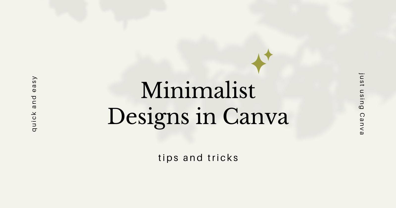 Минимализм в Canva — текст по центру страницы с советами на бежевом фоне.