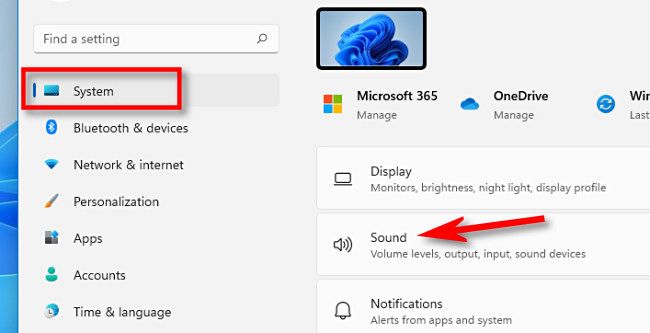 В Параметрах Windows выберите 