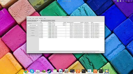 Расширённый режим BOINC с вкладкой задач и статистикой