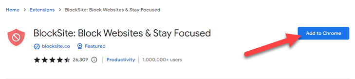 Расширение BlockSite для Chrome