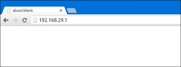 Ввод IP‑адреса роутера в браузере