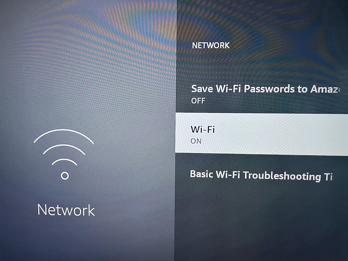 Проверка Wi‑Fi на экране Fire TV