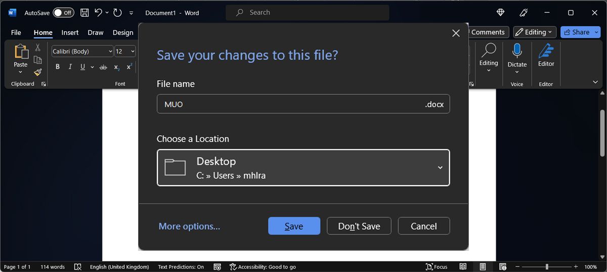 Встроенное восстановление несохранённых документов