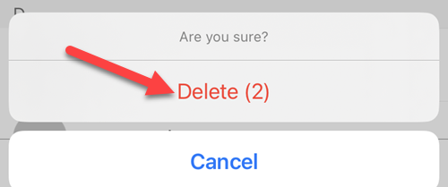 Подтвердите удаление.