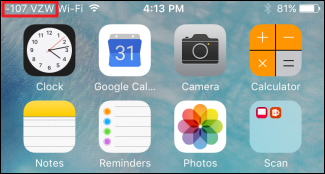 Числовое отображение силы сигнала вместо полос на экране iPhone