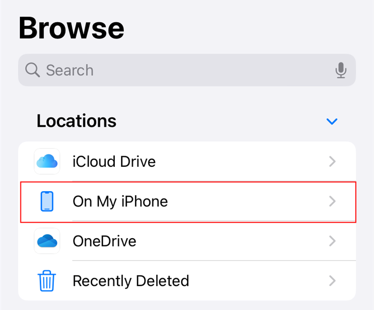 Выбор раздела 