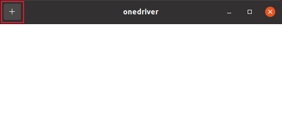 The unconfigured onedriver application window