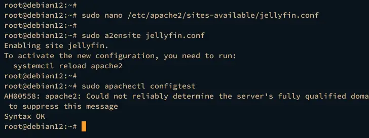 Активация виртуального хоста