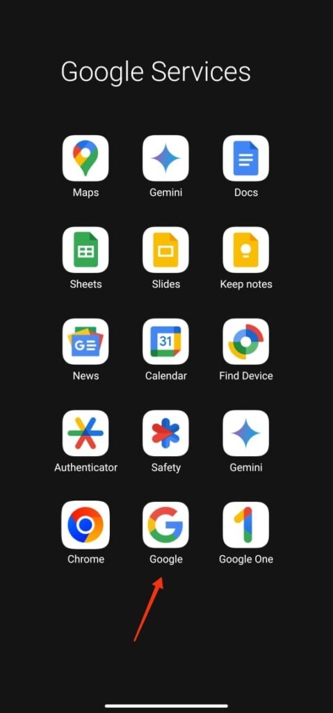 Запуск приложения Google на Android: домашний экран и иконка приложения