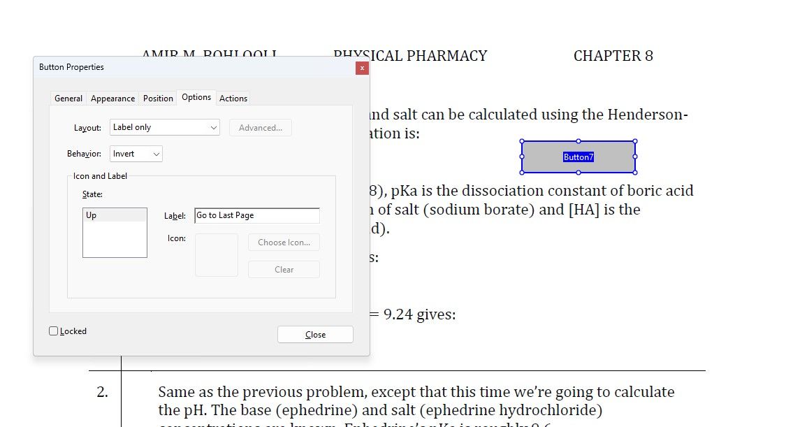 Добавление подписи к кнопке действия.