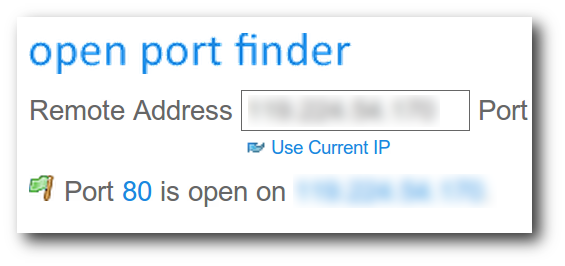 Результат: порт открыт